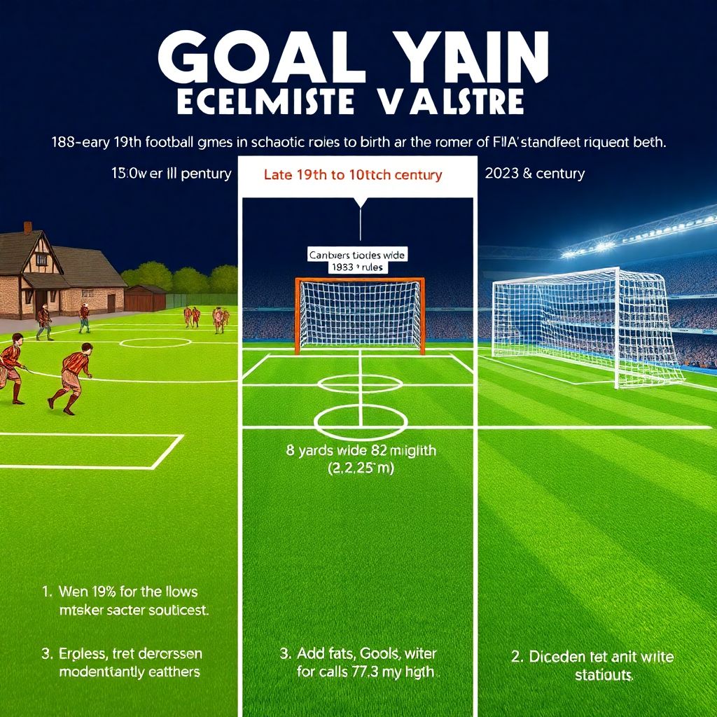 Как менялись размеры ворот и поля в футболе на протяжении веков