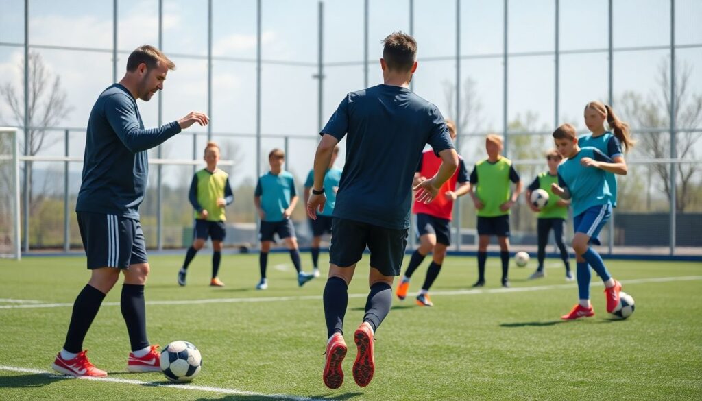 Гения футбольной техники: ломающееся движение и стиль ударa - иллюстрация